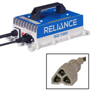 EZGO Golf Cart Charger 48V RELIANCE SG-720 (For Notched DC Plug, 48-Volt/720W)