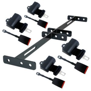 GTW Retractable Golf Cart Seat Belts Kit for 2 seats (Front or Rear) - Fits all Carts